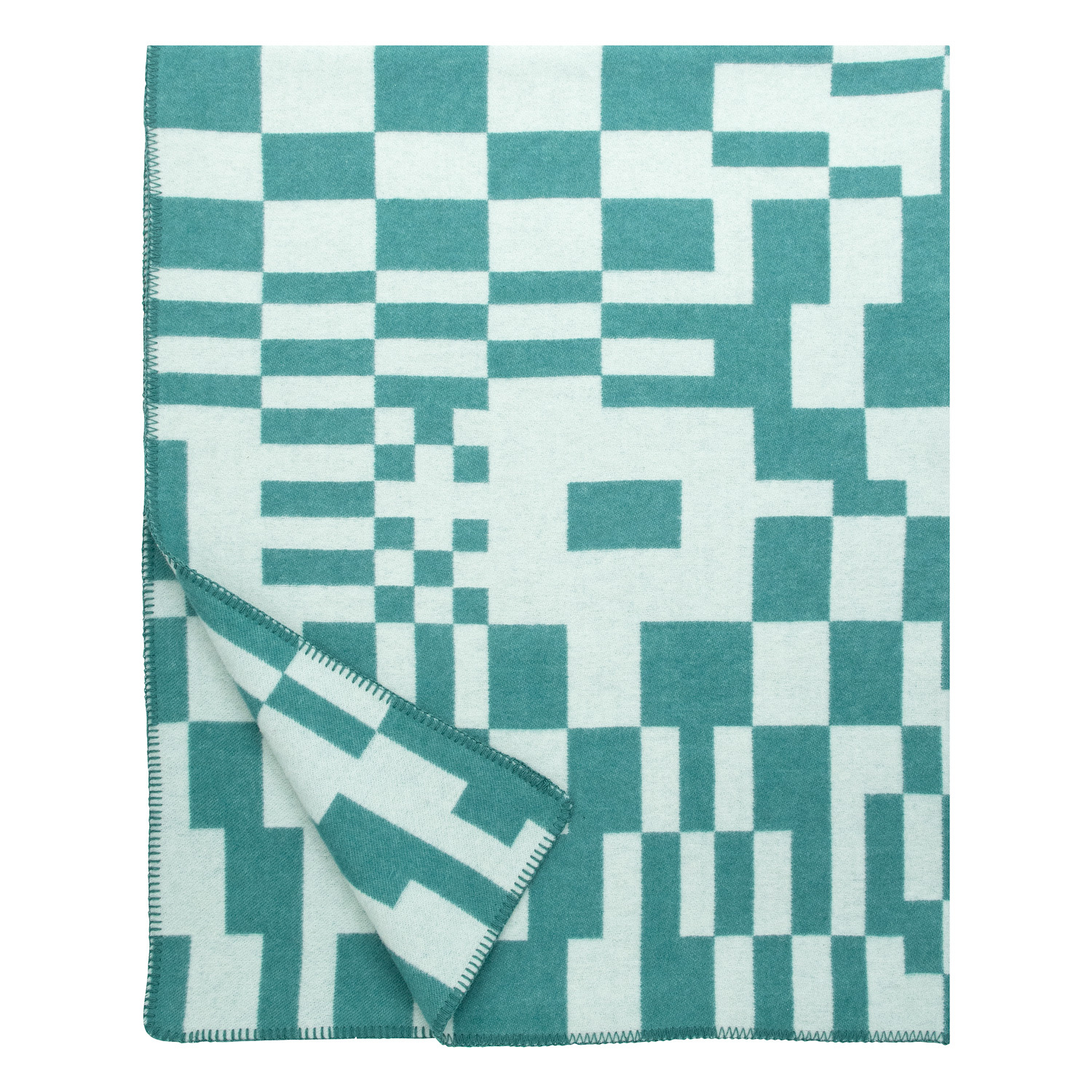 Lapuan Kankurit Koodi Blanket Green Mint Pre used Design Franckly