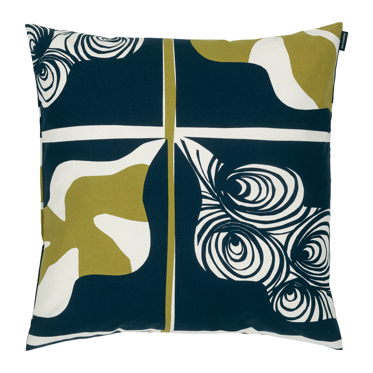 Marimekko Rukinlapa Cushion Cover 50 X 50 Cm Dark Blue Olive 